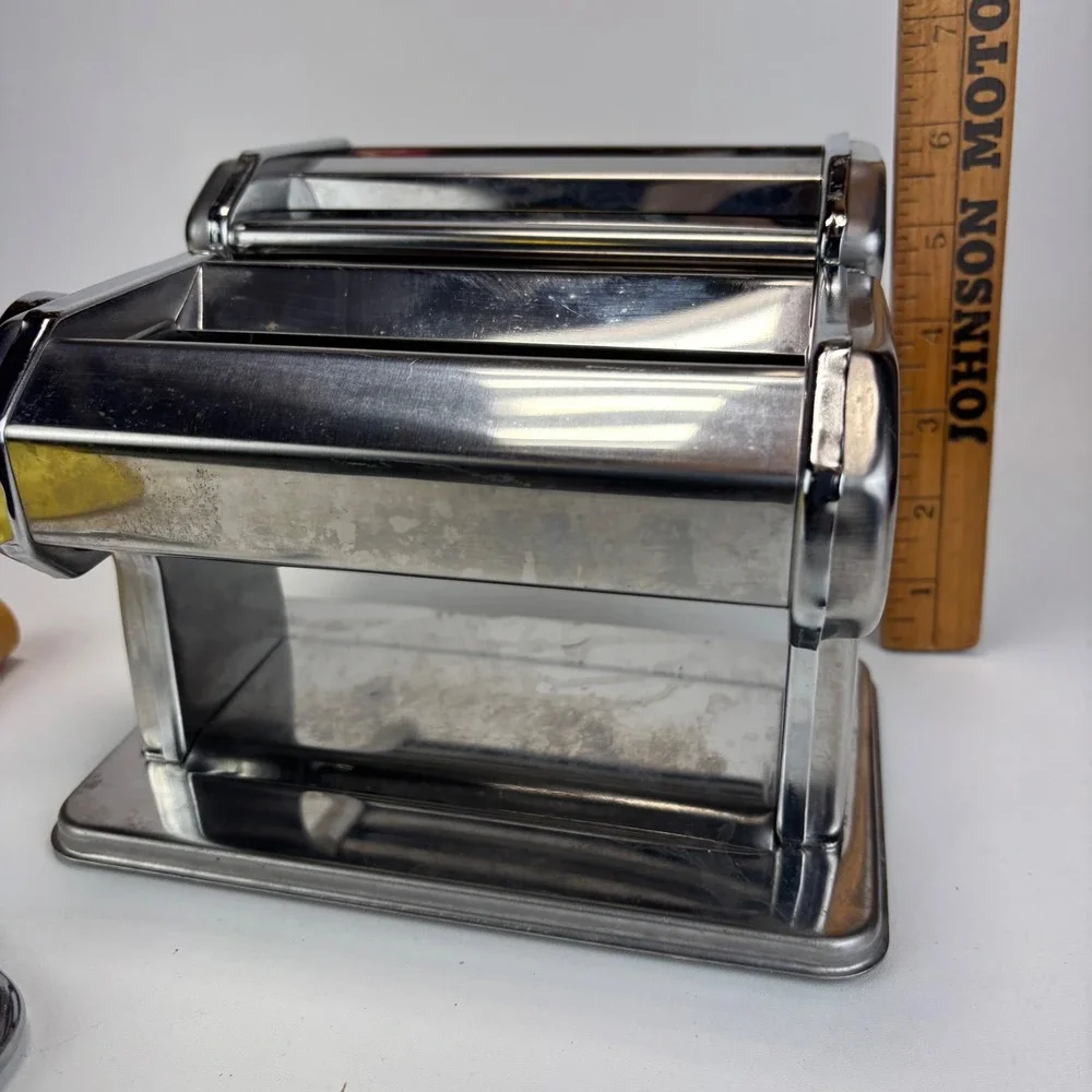 Unbranded Pasta Machine Maker Silver Stainless Steel Manual Roller